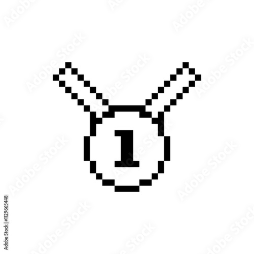golden medallion winner pixel art