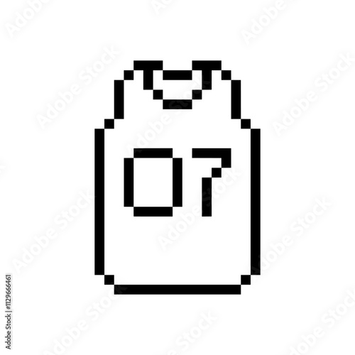 jersey number seven pixel art