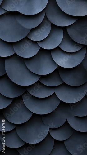 Wallpaper Mural Dark Charcoal Gray Pattern with Overlapping Soft Circular Shapes Torontodigital.ca