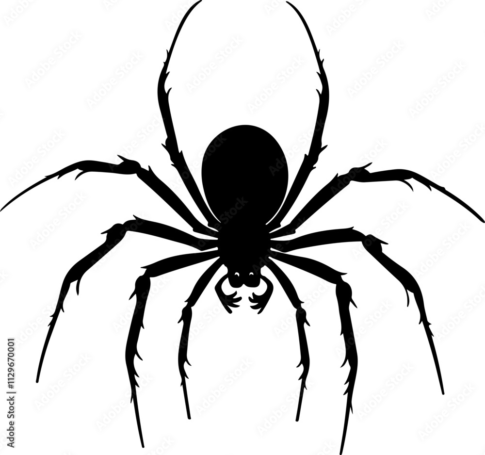 Silhouette of a Spider