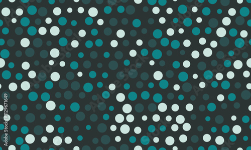 Seamless polka dot vector with geometric circles, perfect for fabric prints, posters, or abstract backgrounds. Trendy pattern for wallpapers and textile designs.