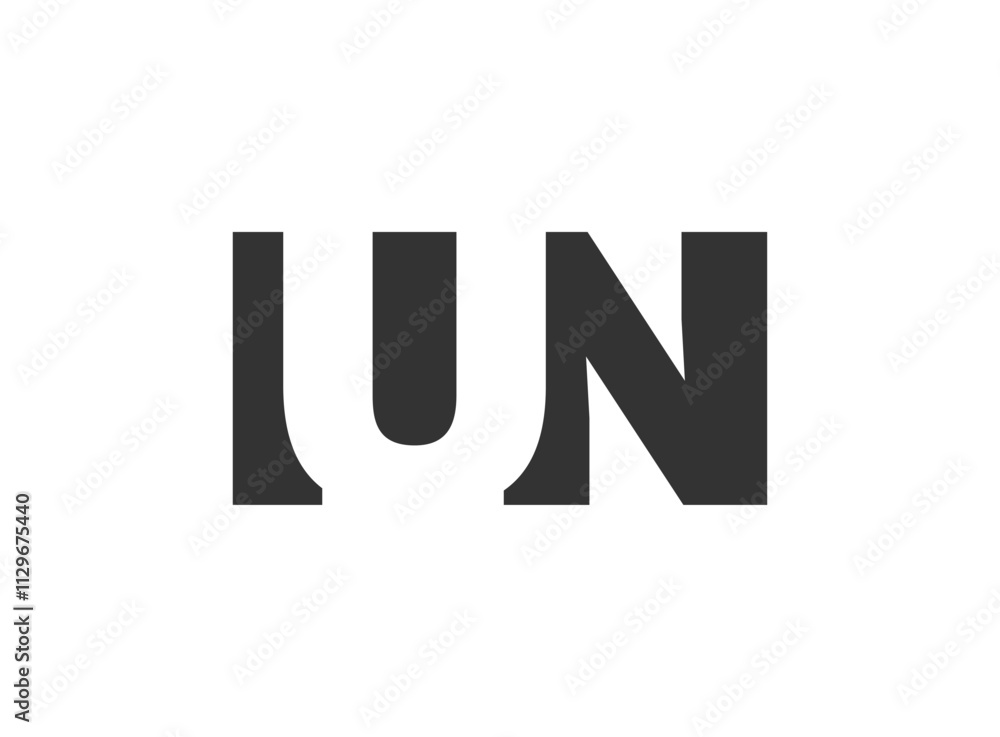 IUN logo design. Initial letter I U N bold font style for tech startups, consulting, corporate branding. Creative company name, headlines typography identity, trendy logotype. IUN logo design. Initial letter I U N bold font style for tech startups, consulting, corporate branding. Creative company name, headlines typography identity, trendy logotype.