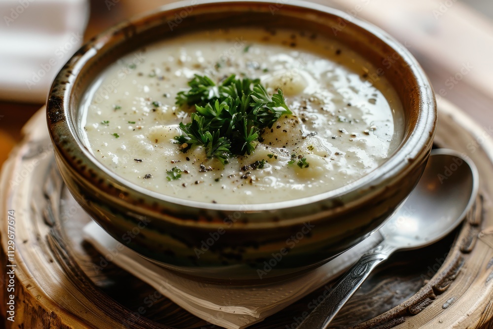 Cauliflower soup with herbs Cauliflower soup with herbs