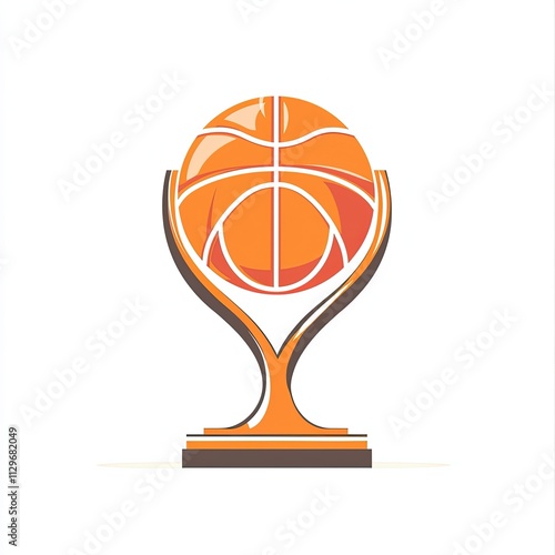 Wallpaper Mural Design of basketball championship icon logo illustration isolated on white background Torontodigital.ca