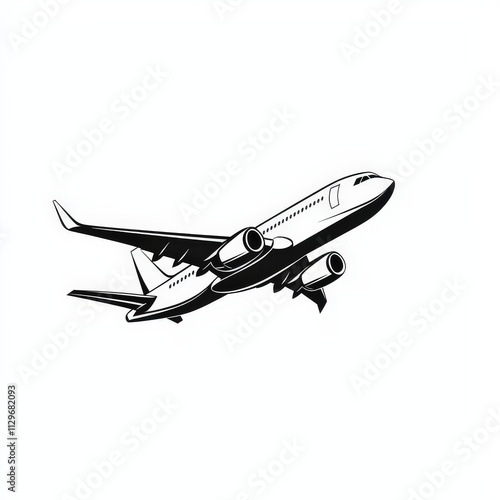 Wallpaper Mural Design of plane icon logo illustration isolated on white background Torontodigital.ca