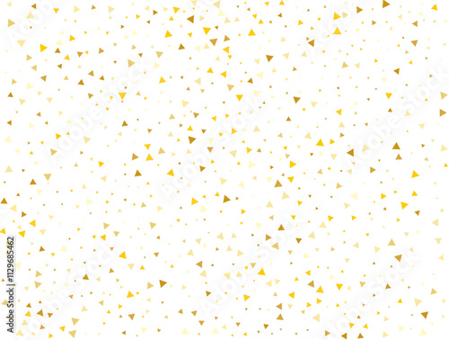 Luxury Gold Triangular Confetti Background. Vector illustration