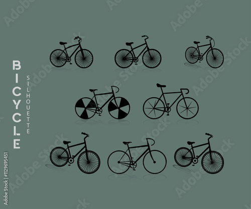 Bicycle silhouette set 01
