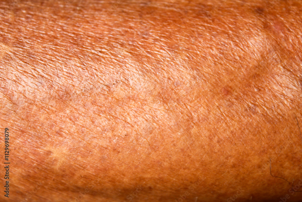 Fototapeta premium Brown skin texture of old Asian men's feet