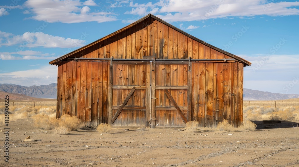 a high-detail 4K photograph of a rustic wooden barn door standing alone in a vast desert a high-detail 4K photograph of a rustic wooden barn door standing alone in a vast desert