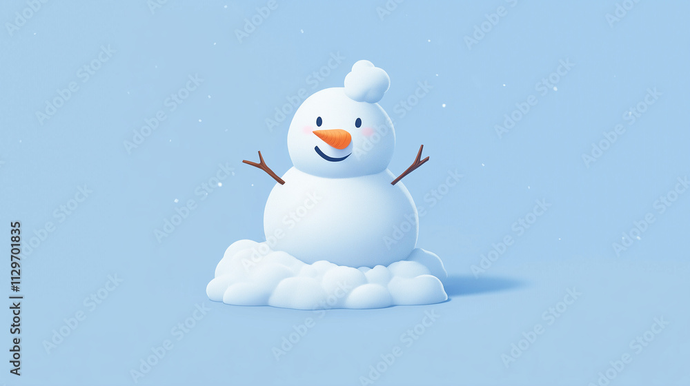 Obraz premium snowman in the snow
