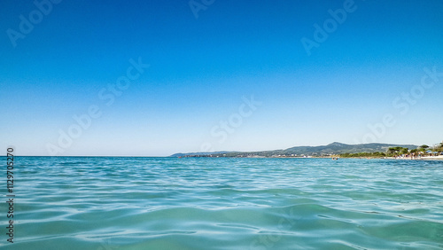 Sea coast in Vada, Tuscany, Italy.