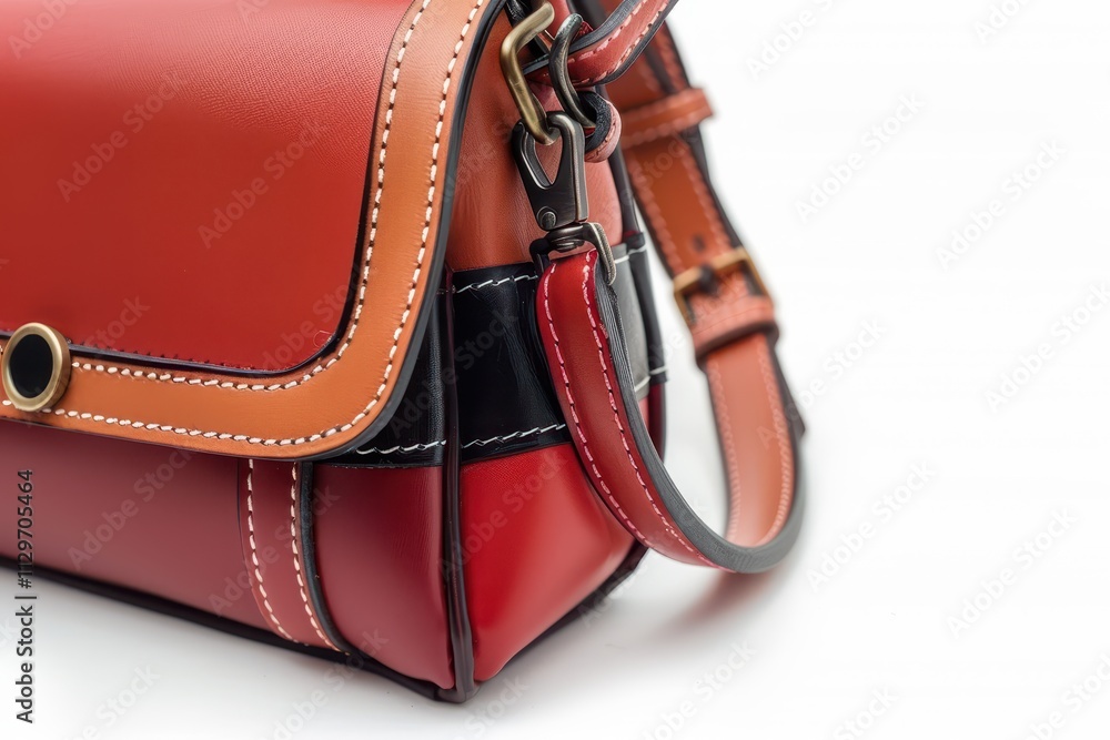 Colorful women s leather purse on white background Colorful women s leather purse on white background