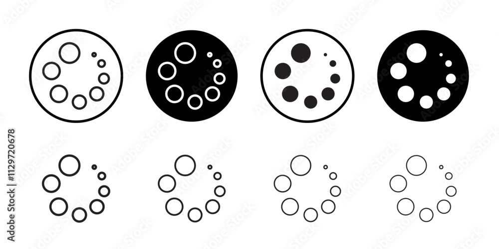 Loading icon Thin line vector illustration set Loading icon Thin line vector illustration set