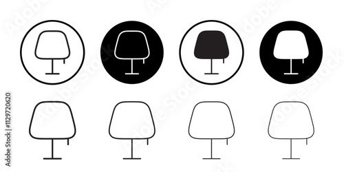 Lamp icon Thin line vector illustration set