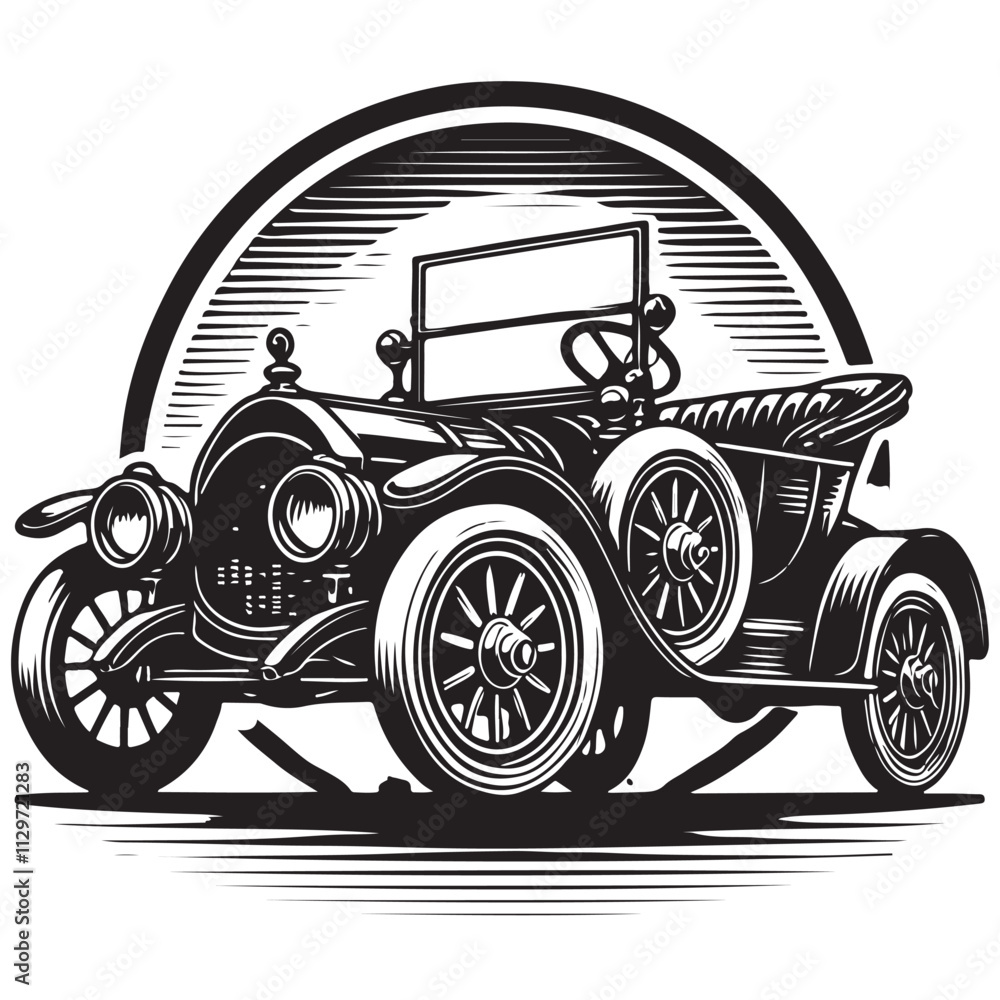 Silhouette Antique Classic Retro Cars Vector Isolated In White Background 5 Silhouette Antique Classic Retro Cars Vector Isolated In White Background 5
