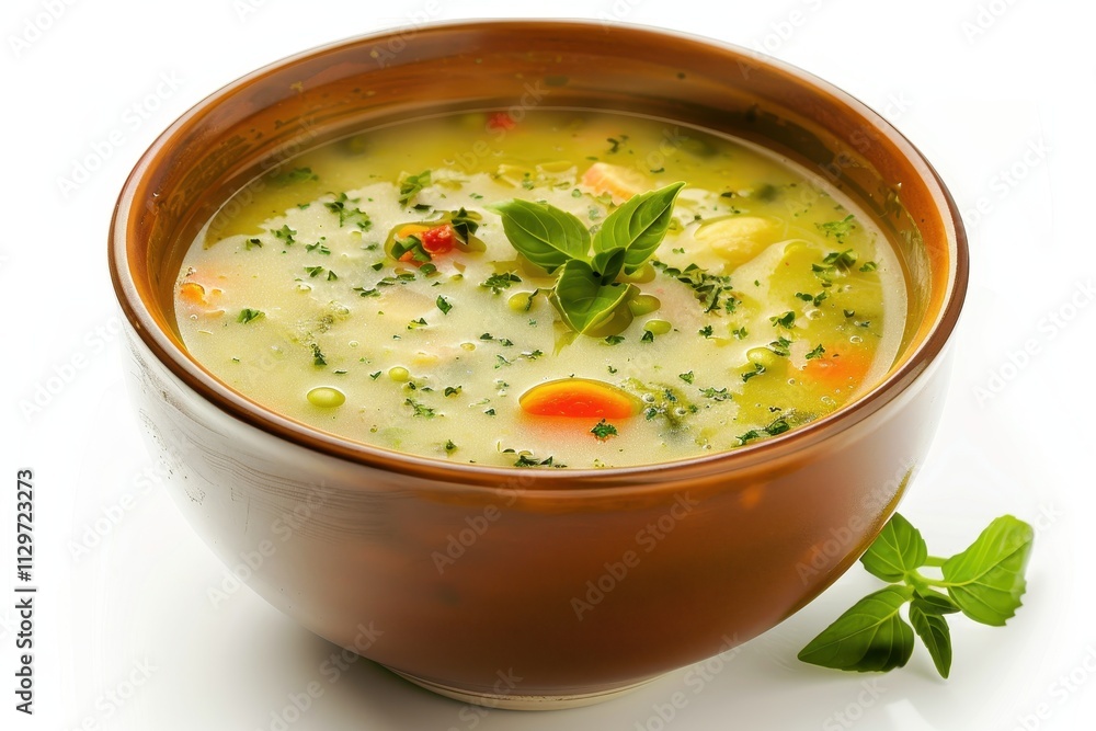 Dutch pea soup on white background Dutch pea soup on white background