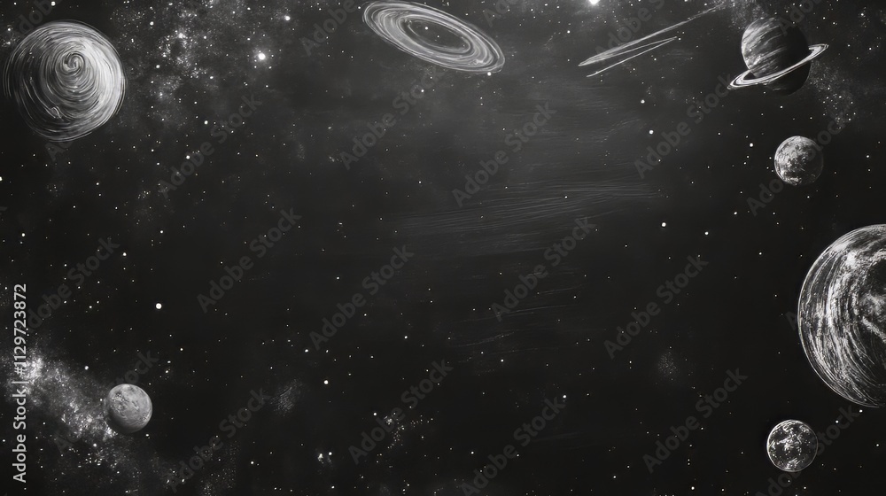 Naklejka premium Chalk black board blackboard chalkboard background. space background. Ultra realistic. Photorealistic