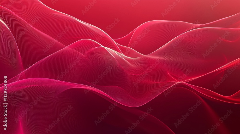 Obraz premium Rich red background with a soft, gradient wave pattern