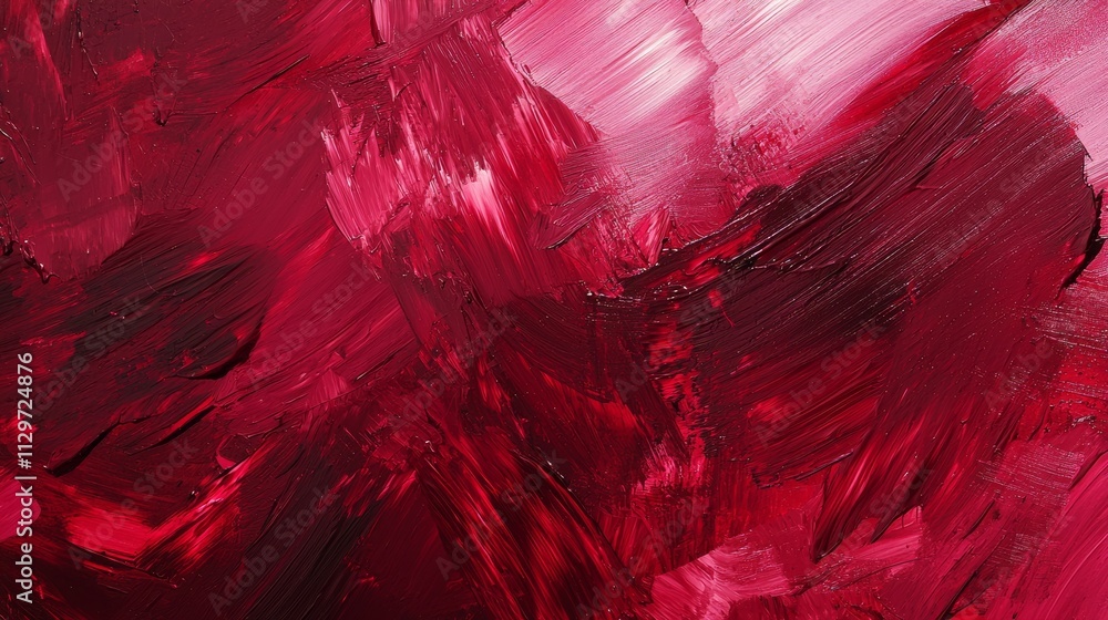 Fototapeta premium Rich red and burgundy tones with abstract brushstrokes, creating a dynamic and sophisticated backdrop for business or luxury branding