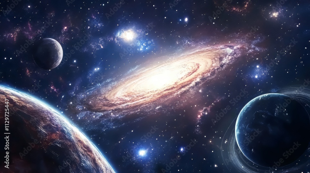 Obraz premium Milky way galaxy with stars and space in the universe background at thailand. space background. Ultra realistic. Photorealistic