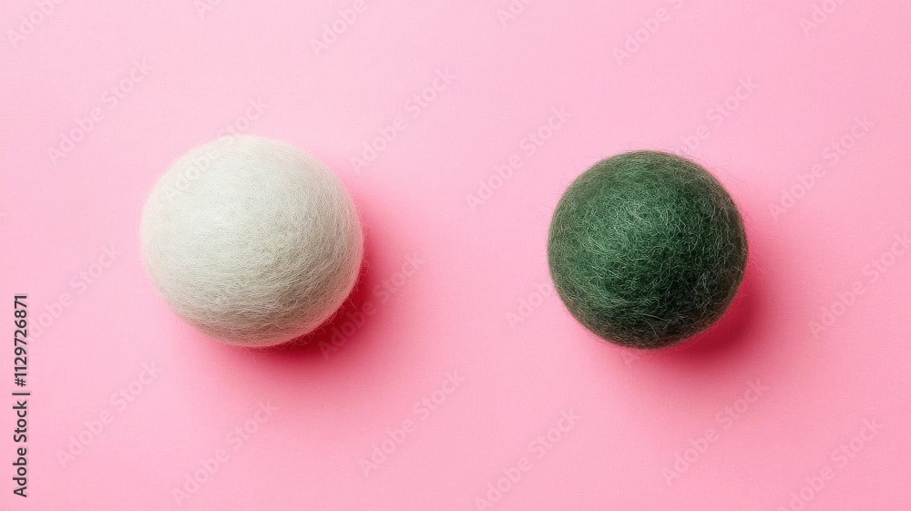 A comparison photo showing traditional dryer sheets and natural wool dryer balls, highlighting their ecofriendly benefits A comparison photo showing traditional dryer sheets and natural wool dryer balls, highlighting their ecofriendly benefits