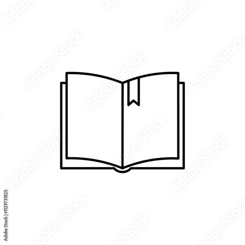 book icon Flat symbol set outline