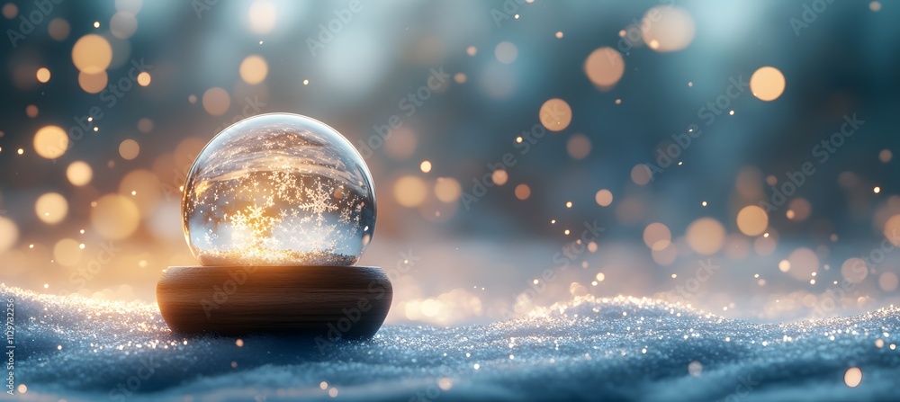 Christmas Snow Globe In Eve Night - Wish Concept With Snowing And Blue Abstract Defocused Background,
Christmas Snow Globe In Eve Night - Wish Concept With Snowing And Blue Abstract Defocused Background,