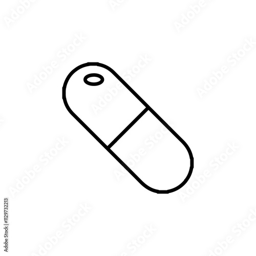 capsule icon Flat symbol set outline