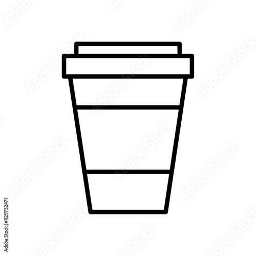 coffee icon Flat symbol set outline