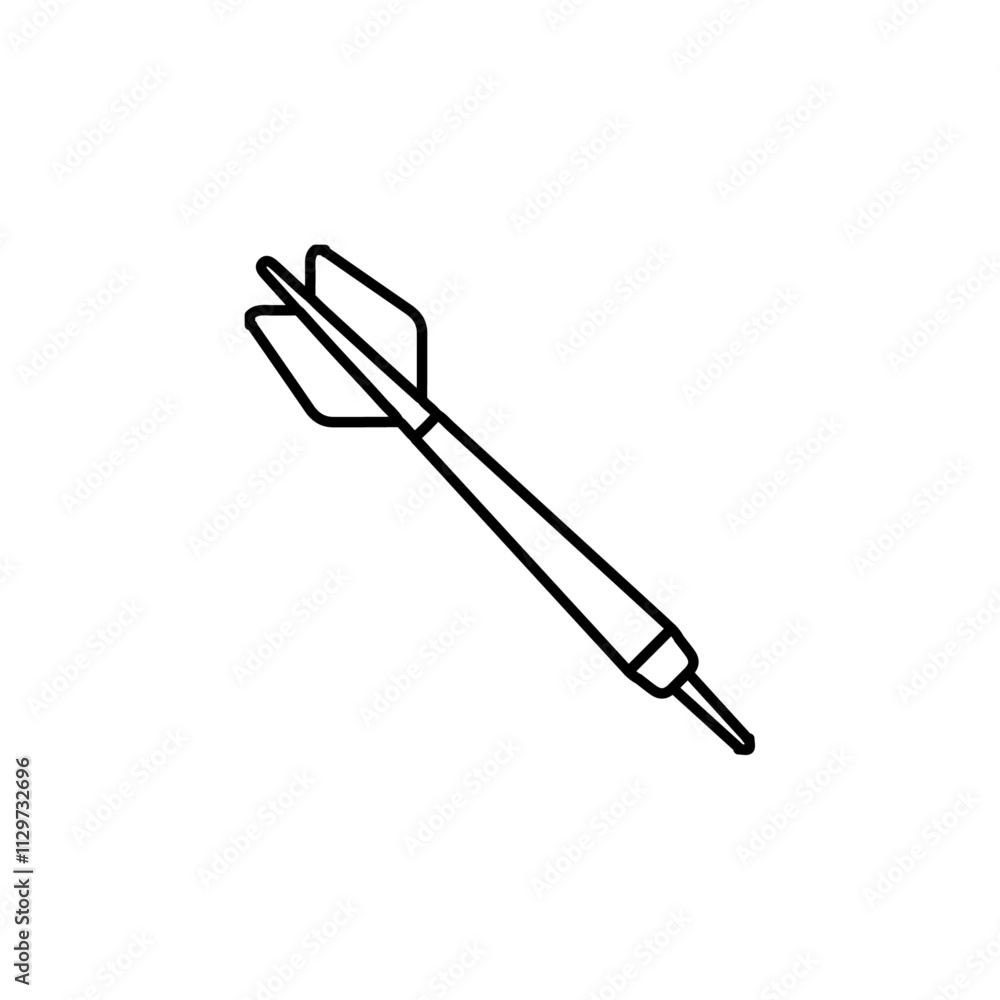 dart icon Flat symbol set outline dart icon Flat symbol set outline