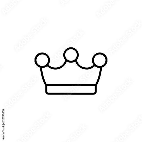 crown icon Flat symbol set outline