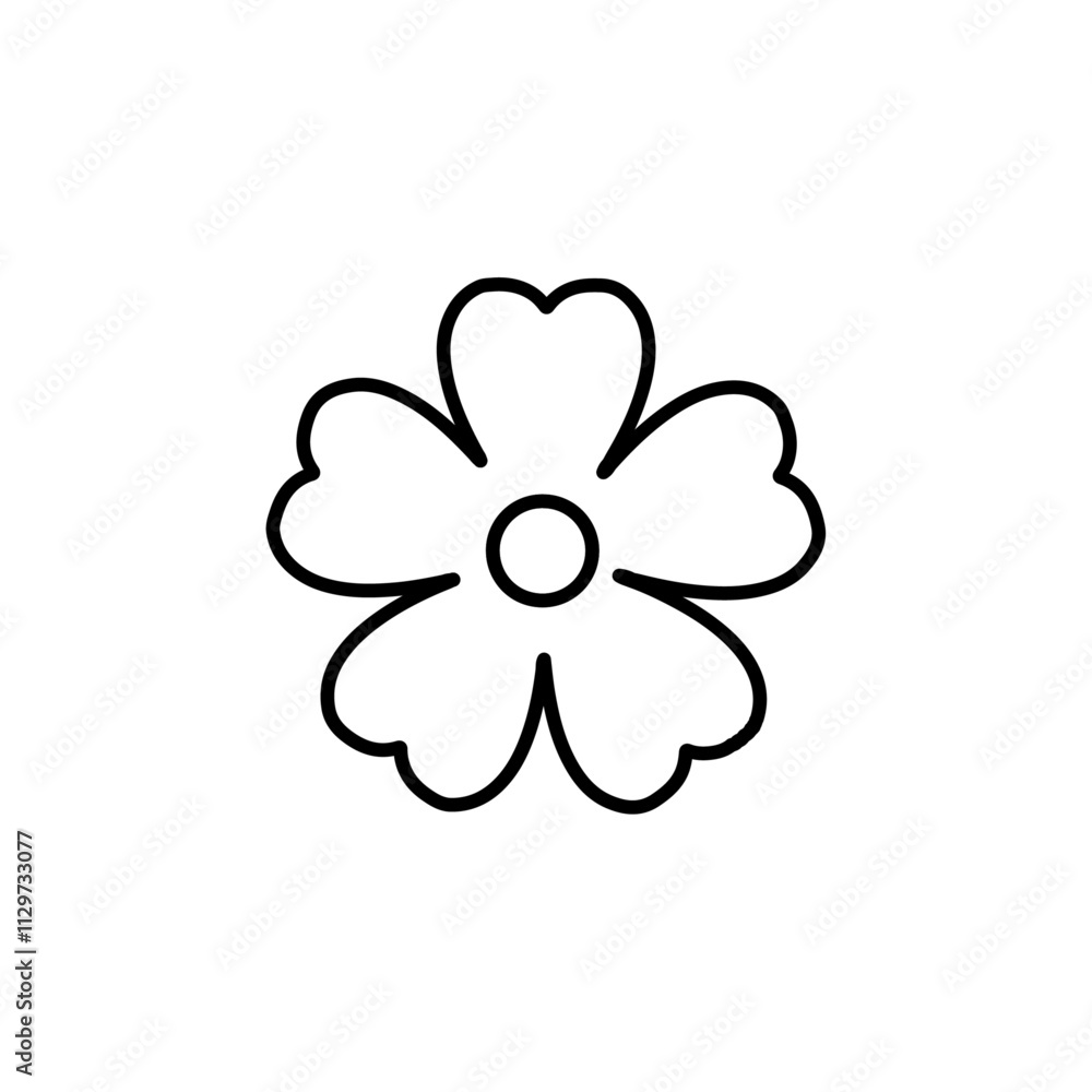 flower icon Flat symbol set outline flower icon Flat symbol set outline