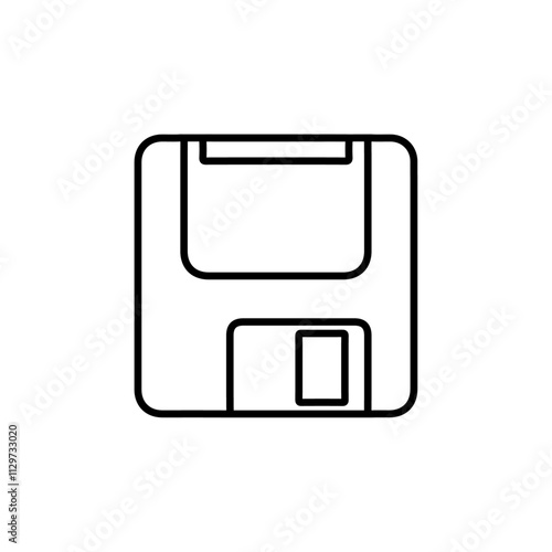 floppy disk icon Flat symbol set outline