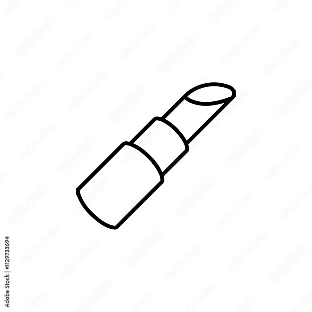lipstick icon Flat symbol set outline lipstick icon Flat symbol set outline