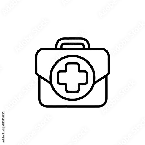 med kit icon Flat symbol set outline