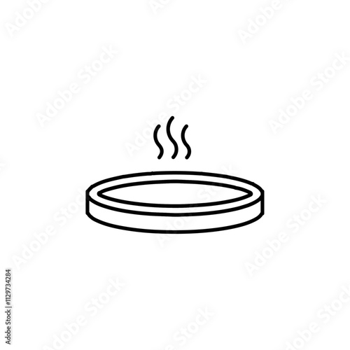 onsen icon Flat symbol set outline