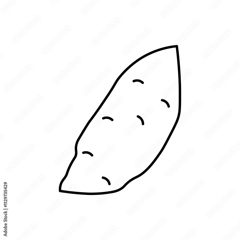 sweet potato icon Flat symbol set outline sweet potato icon Flat symbol set outline