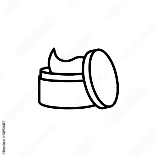 beauty cream icon Flat symbol set outline