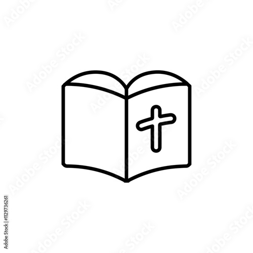 bible icon Flat symbol set outline