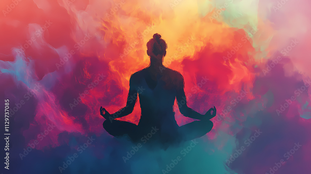 Man in meditation nirvana enlightenment illustration generative ai ideal for educational and literary content. Nirvana. Illustration Man in meditation nirvana enlightenment illustration generative ai ideal for educational and literary content. Nirvana. Illustration