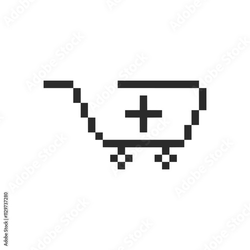 medical trolley icon pixel art