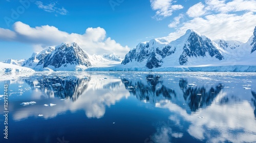 Wallpaper Mural Glowing Aurora Over Antarctic Fjords at Twilight Torontodigital.ca