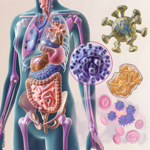 Comprehensive Visual Depiction of Systemic Lupus Erythematosus and its Effect on Multiple Organs photo