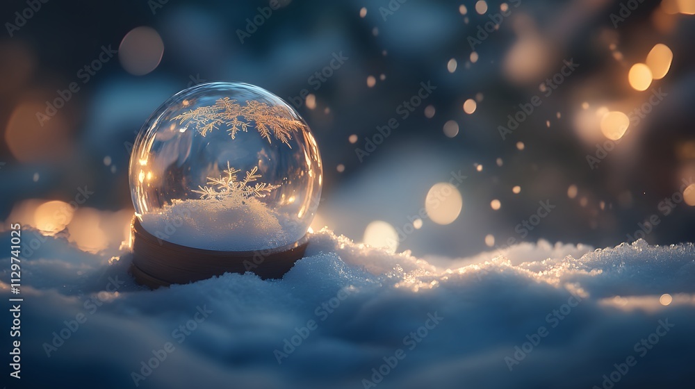Christmas Snow Globe In Eve Night - Wish Concept With Snowing And Blue Abstract Defocused Background,
Christmas Snow Globe In Eve Night - Wish Concept With Snowing And Blue Abstract Defocused Background,