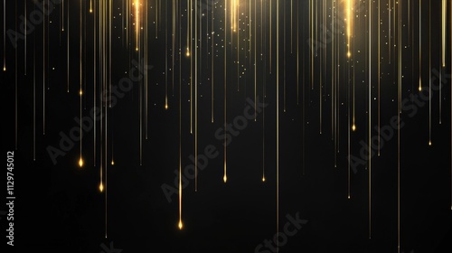 Design an elegant dark backdrop with soft golden streaks that resemble falling light, subtly illuminating the black background