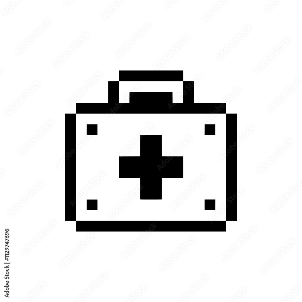 Obraz premium medicine kit case pixel art