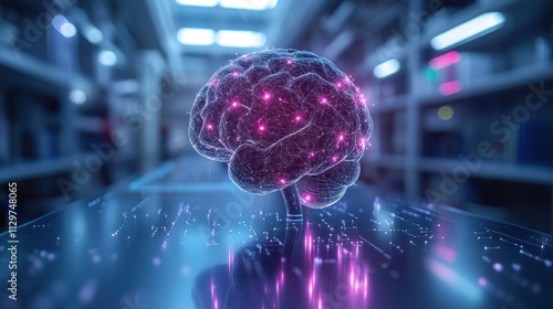 Digital Brain - Neural Network and Technology Concept