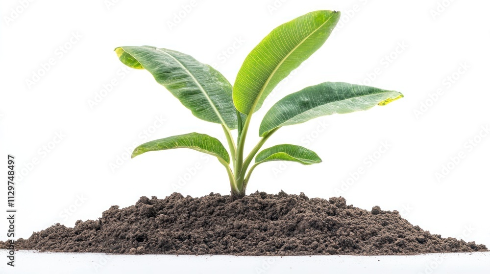 A Young Plant Sprouting from Soil A Young Plant Sprouting from Soil