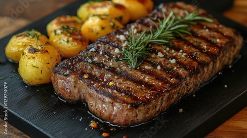 Grilled Steak with Rosemary and Potatoes