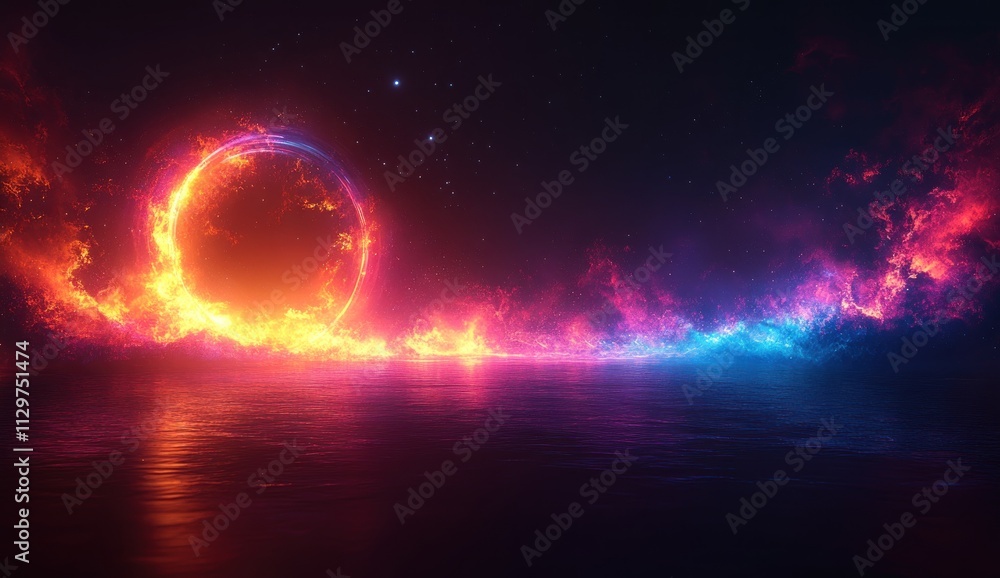 Obraz premium Fire and Water, a Cosmic Dance